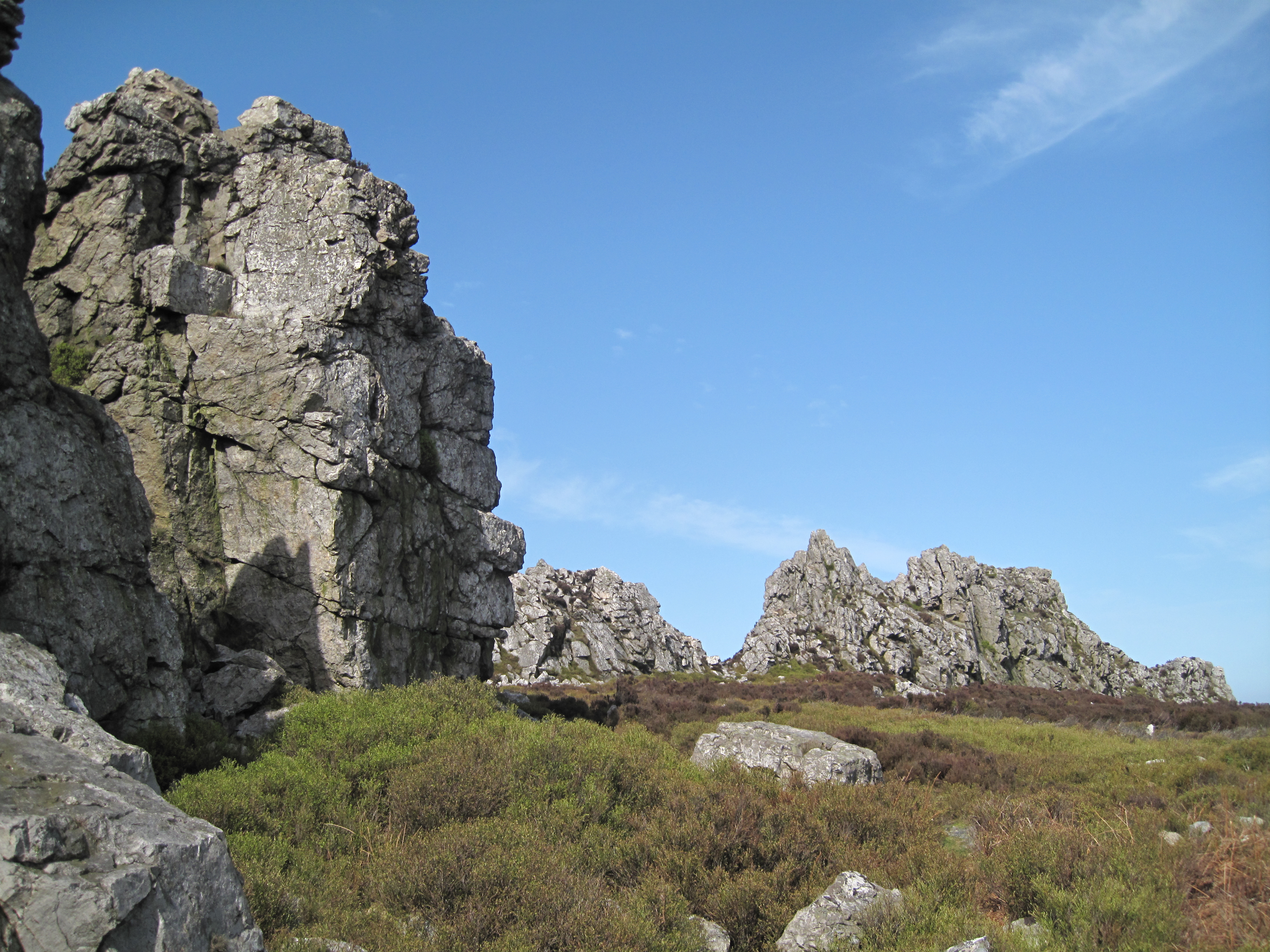View across the Stiperstones ridge and surrounding hills